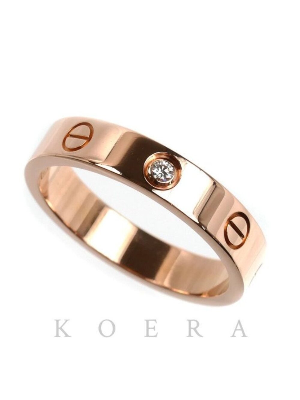 Cartier 18k Pink Gold Mini Love Diamond Ring